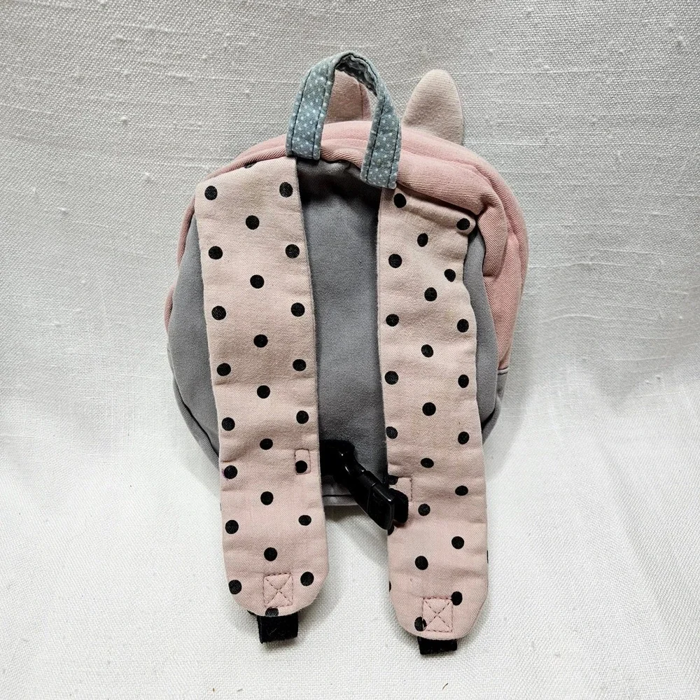 moimoln Bunny‎ Backpack Harness Toddler Pink Gray Plush Safety Leash LNX2WA3H08